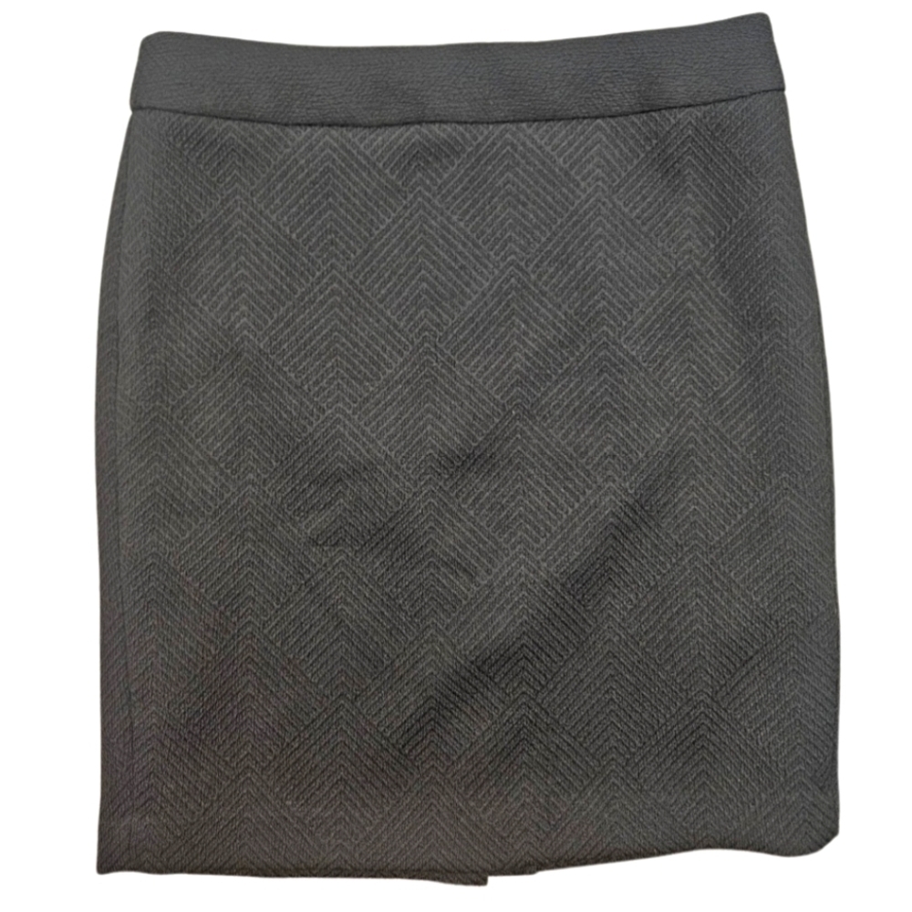 0012 Banana Republic Textured Pencil Skirt Black Fall Formal Office Boss Size 12